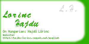 lorinc hajdu business card