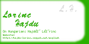 lorinc hajdu business card